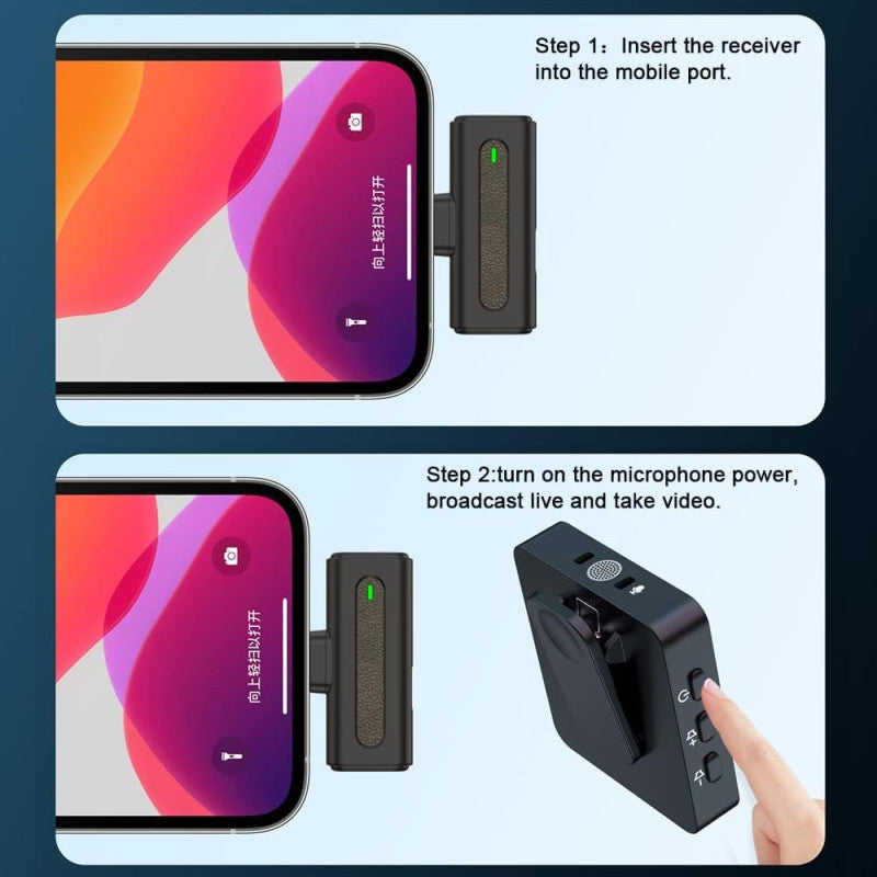 SX8 Type-C Single Lavalier Wireless Microphone for Interview and Vlog | Type-c Single Professional Lavalier Wireless Microphone