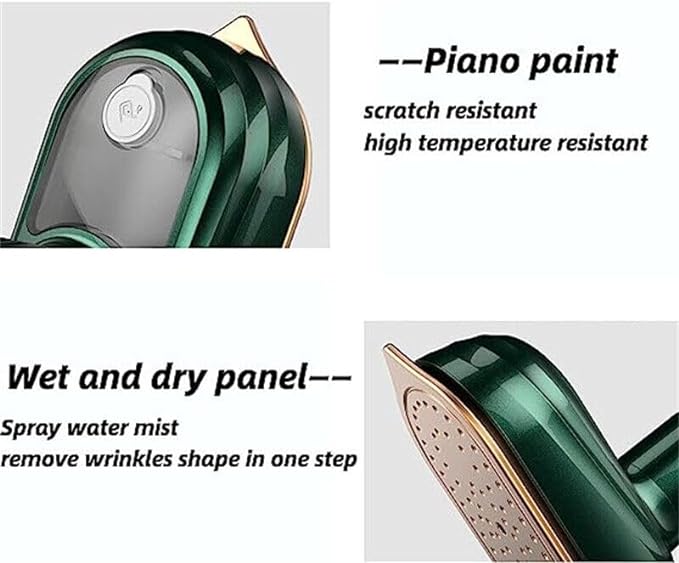 Portable Handheld Steam Iron, 180° Rotatable Professional Mini Steam Iron for Clothes, Foldable Travel Garment Steamer Micro Steam Iron for Home Travel