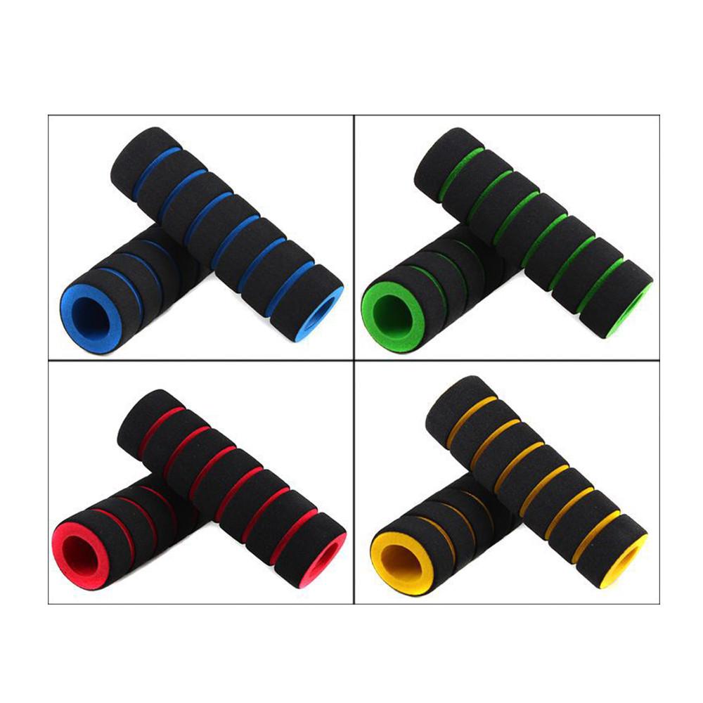 4pcs/Set Universal Grip Comfort Foam Handle Bar Motorcycle Bicycle Random Color