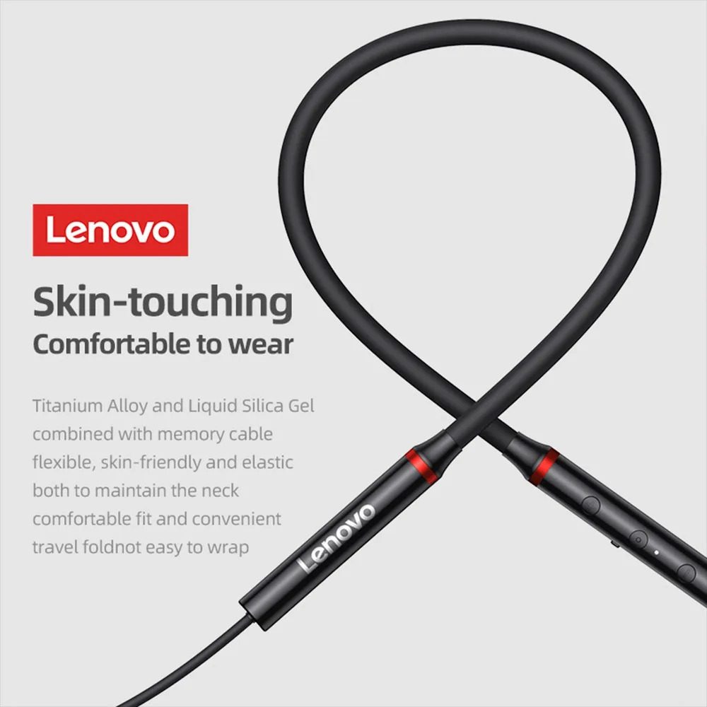 Lenovo HE05X 2 Bluetooth 5.0 Earphones HIFI Magnetic Neckband Headset (black)