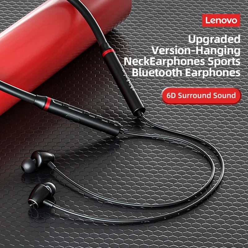 Lenovo HE05X 2 Bluetooth 5.0 Earphones HIFI Magnetic Neckband Headset (black)