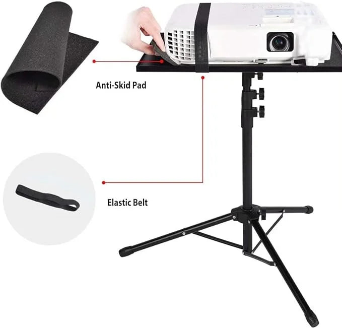 Portable Projector And Laptop Stand Table Tripod (Height Adjustable 45-120cm)