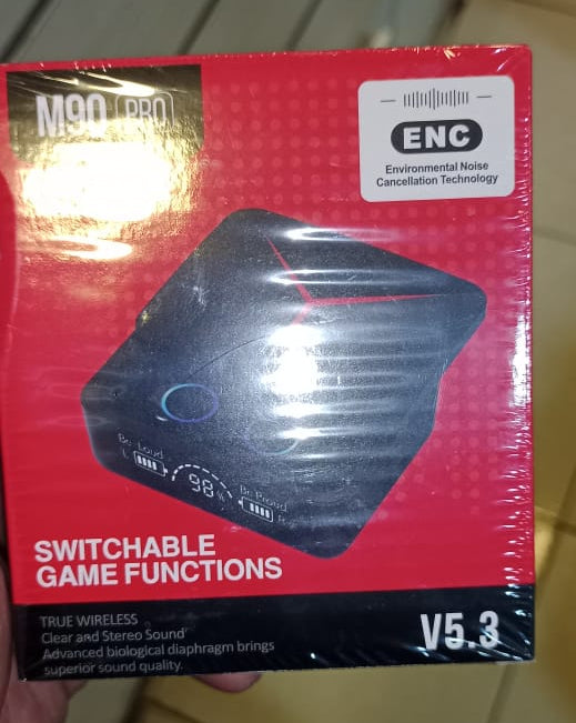 M90 Pro TWS Earphones True Wireless Earbuds Noise Cancelling |  Bluetooth 5.2 Headphones Touch Control Earphones Led Display Headset 9d Hifi Quailty