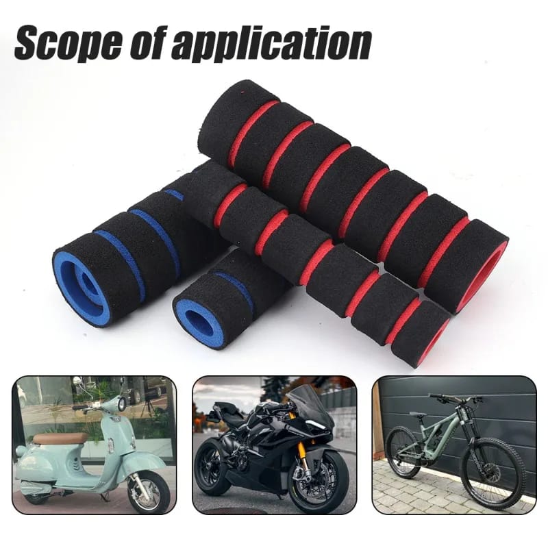 4pcs/Set Universal Grip Comfort Foam Handle Bar Motorcycle Bicycle Random Color