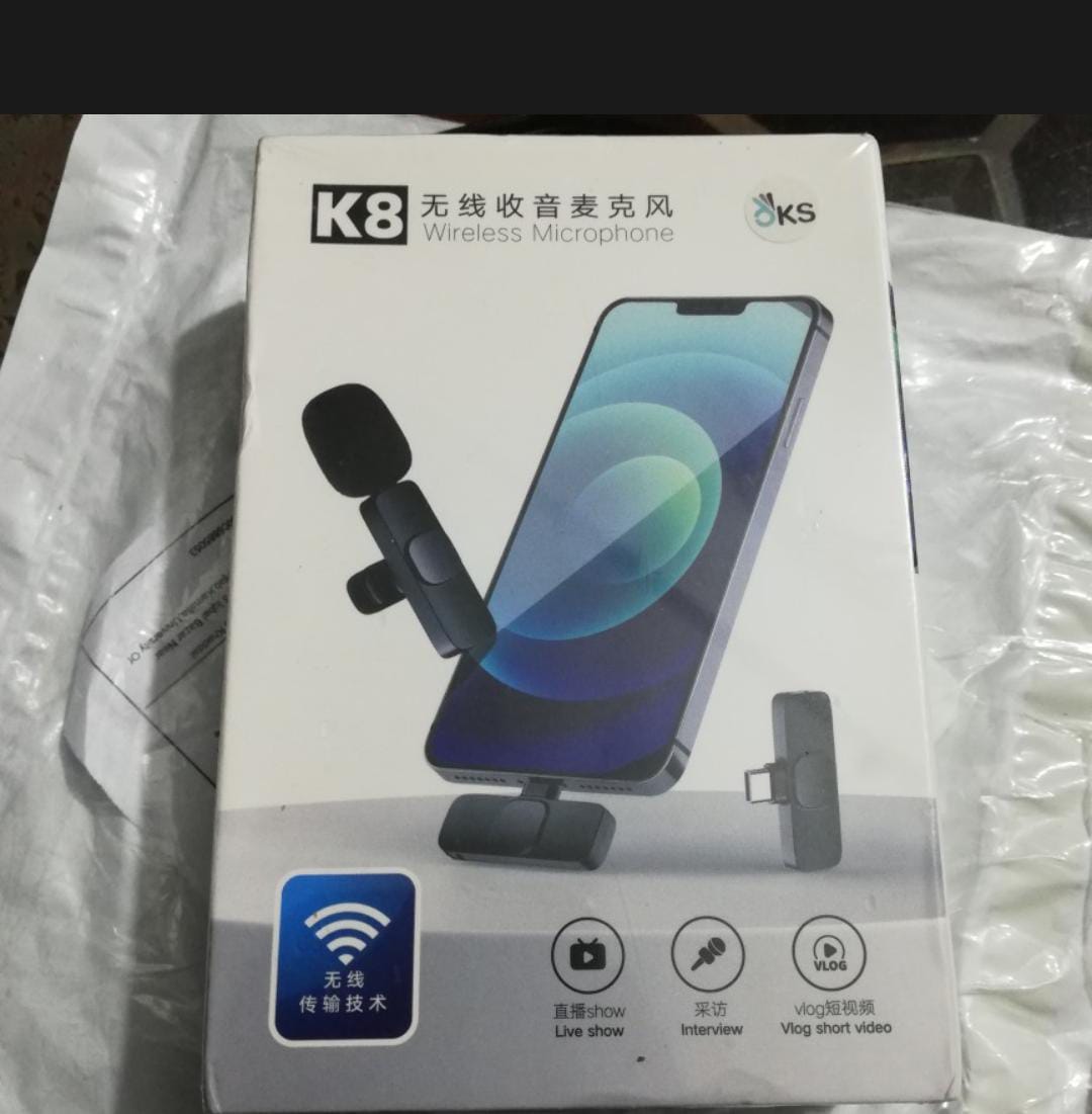 k11 Type-C Wireless Microphone K8 Collar Mic for Type C - Noise Cancellation Reduction Wireless Mic for Phone for Mobile Phone Camera,