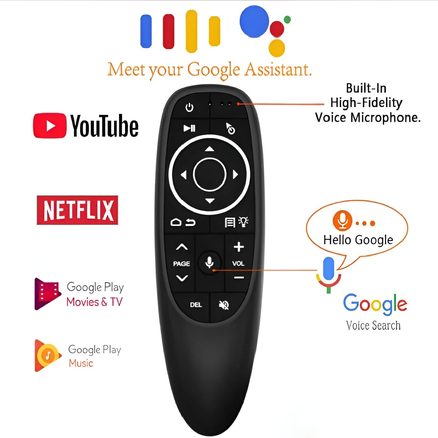 Wireless Air Mouse With Voice Control YouTube, Netflix For Android mobile and Smart TV and tablets