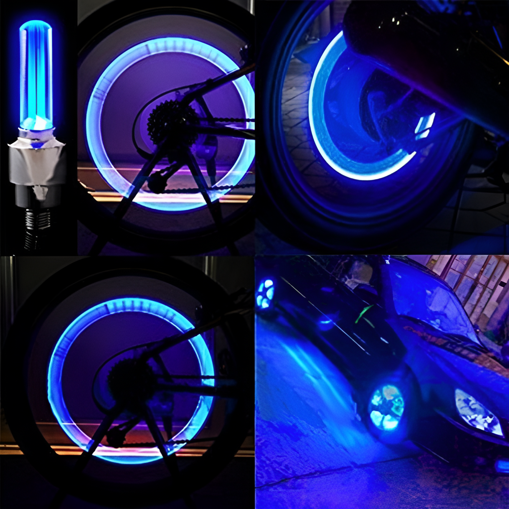 Pack of 2 Car Wheel LED Light And Motorcycle Bike Light Wheel Light | Led neon light (Random Color)