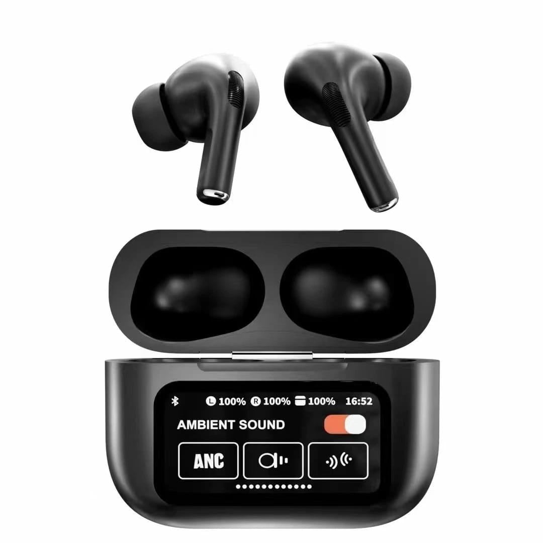 A9 Pro Earbuds ANC/ENC Touch Screen Display Noise Reduction Wireless Earbuds For Android & iOS | A9 Pro | A9 Pro Apple Airpods ANC/ENC Zhongkelqnxun Touch Control Bt 5.4 Earbuds
