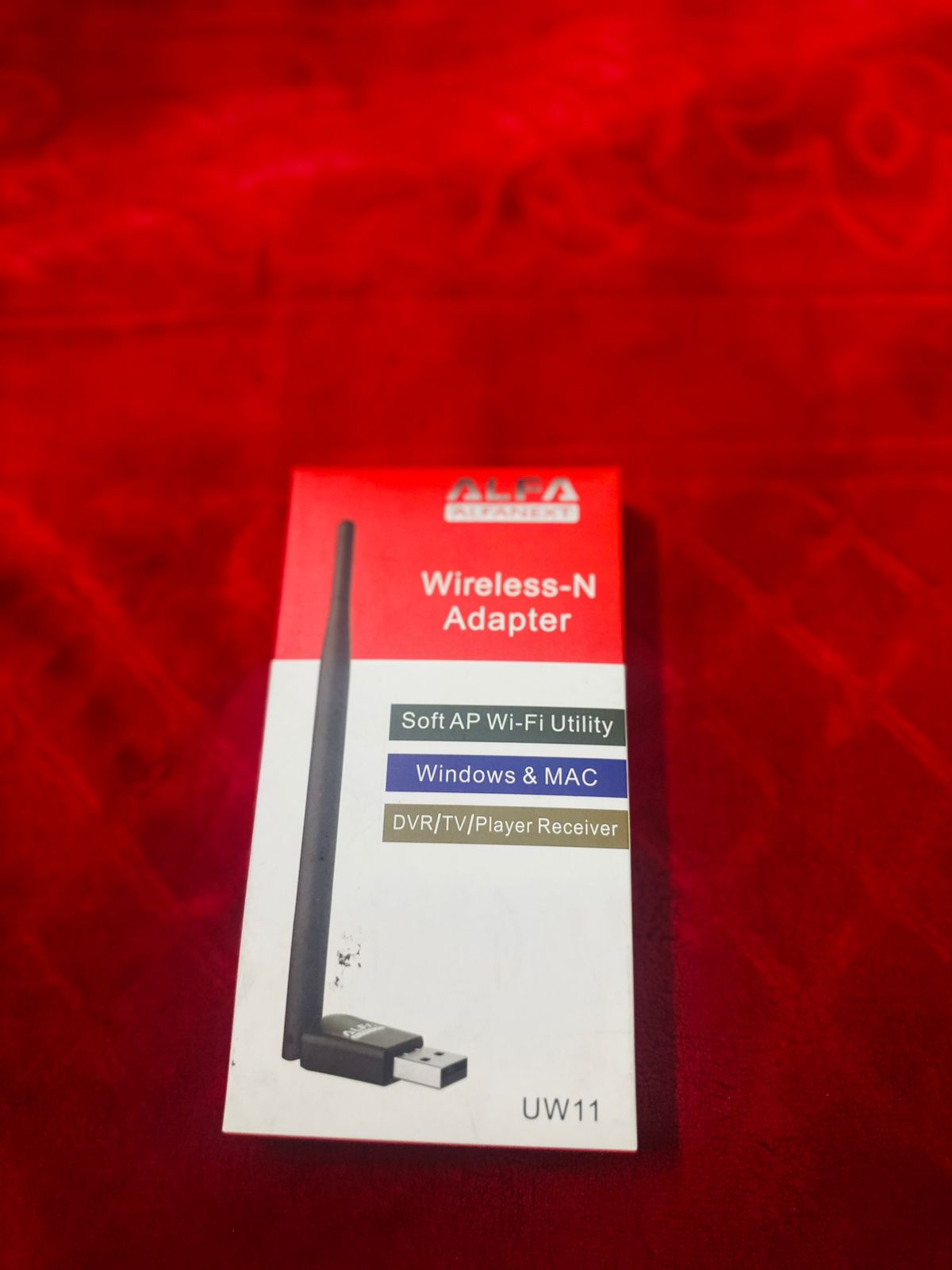 UW11 Alfa Net Wireless-N USB WiFi Adapter with Antenna | 2.4GHz 150/300Mbps High-Speed Network Dongle for PC, Laptop, Windows & Linux – IEEE 802.11b/g/n, Soft AP Utility