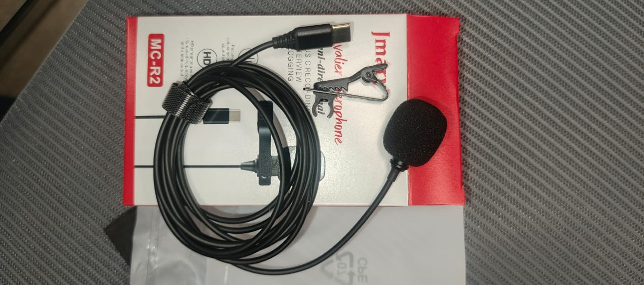 Jmary  TikTok Type-c Lavalier Microphone with Clip Compatible Mobile, Laptop Tab etc