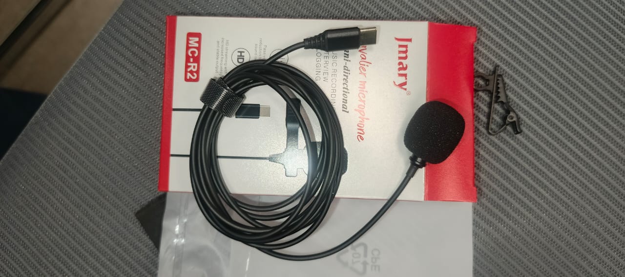 Jmary  TikTok Type-c Lavalier Microphone with Clip Compatible Mobile, Laptop Tab etc