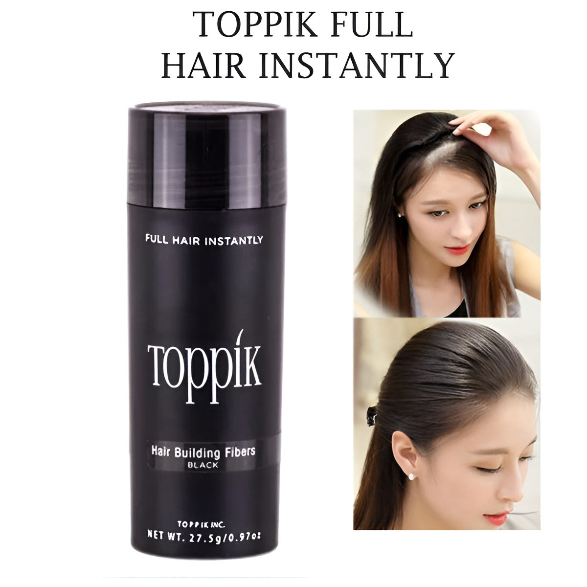 Toppik Hair Building Fiber Fuller Looking Hair for Men & Women (27.5g)