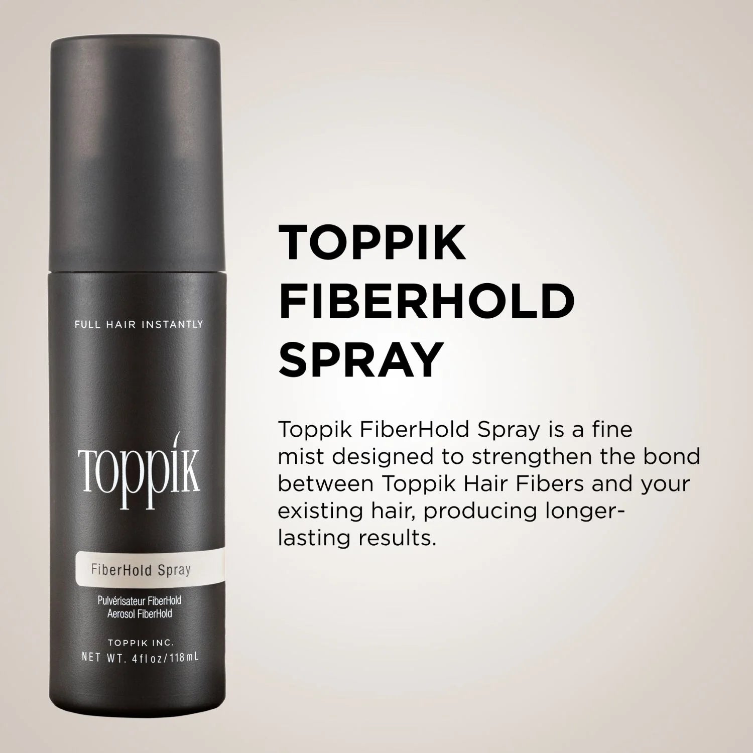 Toppik Fiber Hold Spray, Instant Fuller Looking Hair