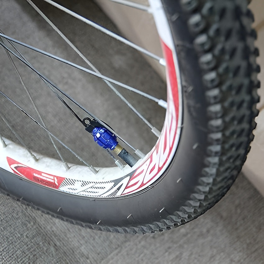 Pack of 2 - Grenade Tyre Air Valve Nozzle Caps for Car and Bikes (Golden)