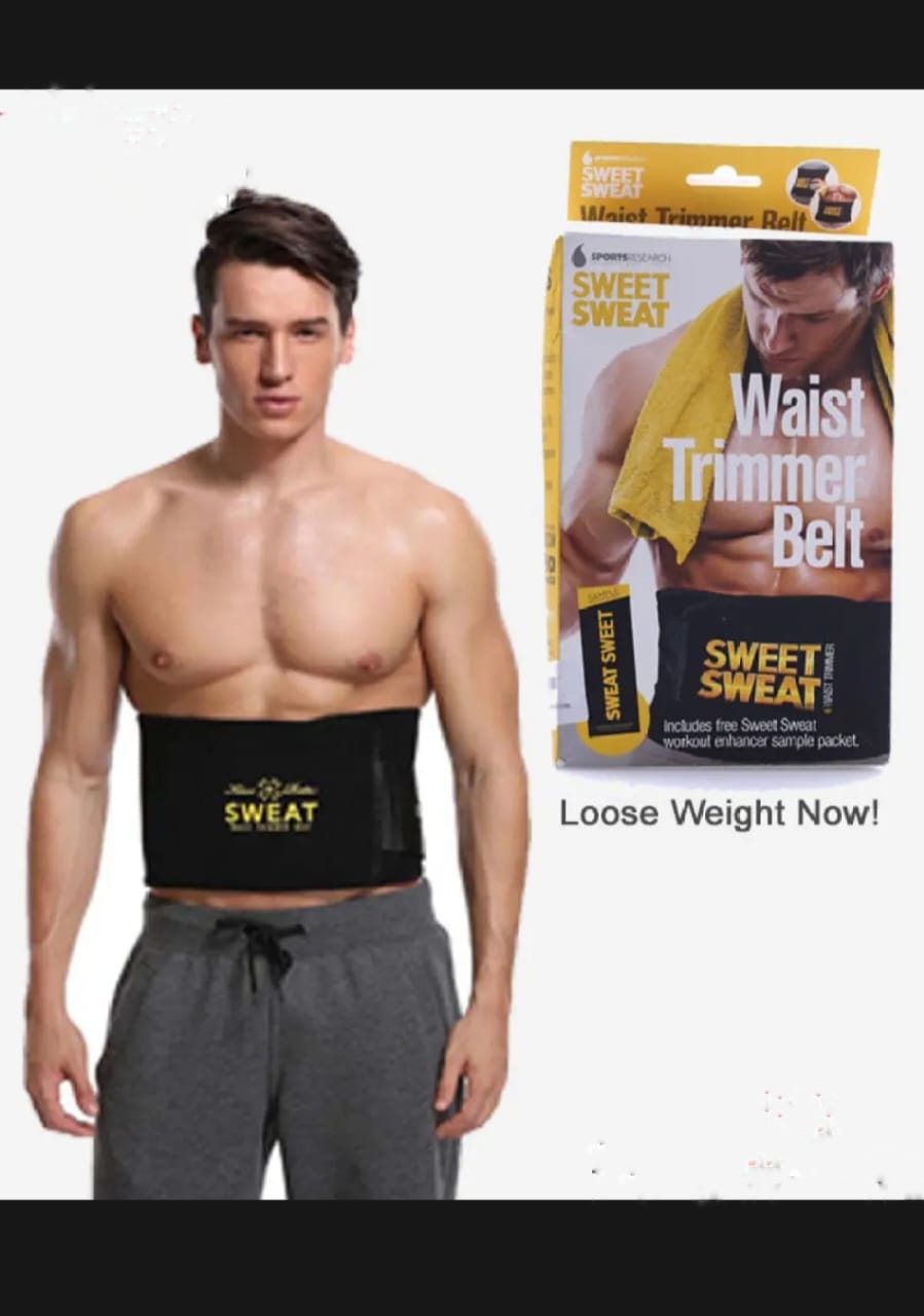 Sweet sweat Belt for Weight Loss Slimming Trimming Waist Trainer Fitness Belt for men and women