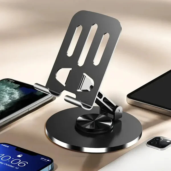 Mobile Stand – Mobile Phone Holder Broadcast Mobile Phone Holder 360 Degree Rotation Adjustment Folding Lazy Tablet Desktop Mobile Phone Holder – Stainless Steel – Random Color