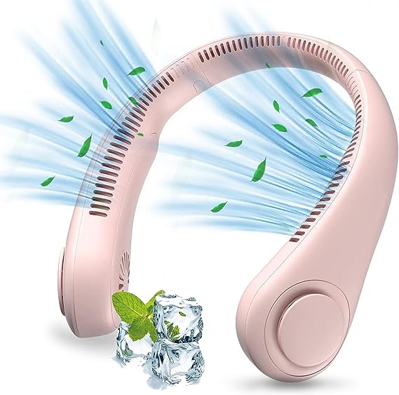 Portable Neck fan air Cooler &amp; Purifier... Adjustable 3 speed and Rechargeable (random color )