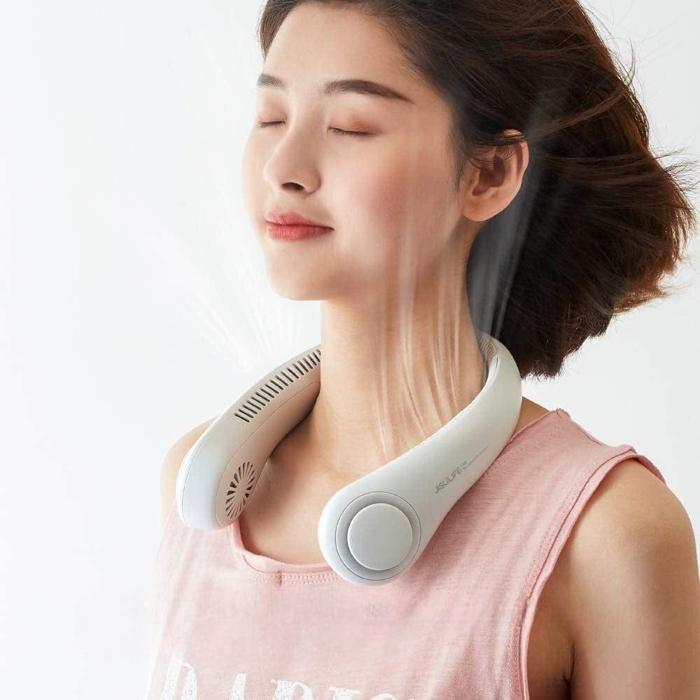 Portable Neck fan air Cooler &amp; Purifier... Adjustable 3 speed and Rechargeable (random color )