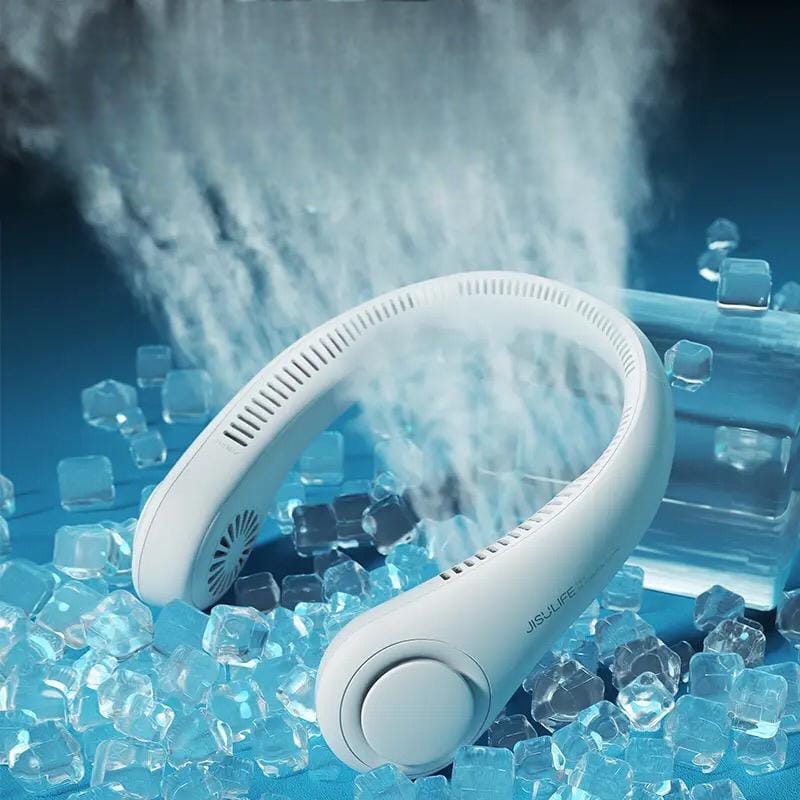Portable Neck fan air Cooler &amp; Purifier... Adjustable 3 speed and Rechargeable (random color )