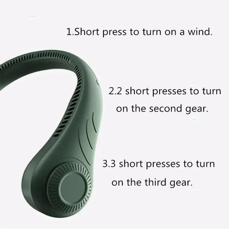 Portable Neck fan air Cooler &amp; Purifier... Adjustable 3 speed and Rechargeable (random color )