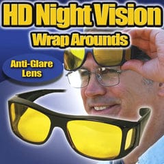 2 Pieces in one box HD Day &amp; Night Vision Wrap Around Glasses | NIGHT VISION GLASSES FOR MEN | Car Anti-Glare Goggles Sunglasses Man Motorcycle Driving Glasses