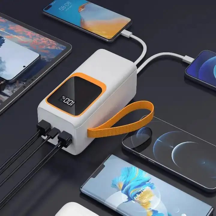 Aspor A350 50,000mAh - Fast Charging with Built-in Flashlight Power Bank for mobile and laptops  (Random color)