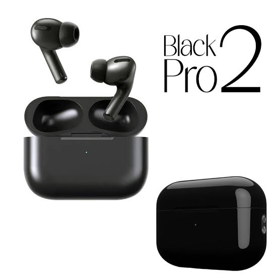 Black Pro 2 TWS Wireless Earbuds – Bluetooth 5.1, Touch Control, Noise Cancelling, with Charging Case | Airpods  