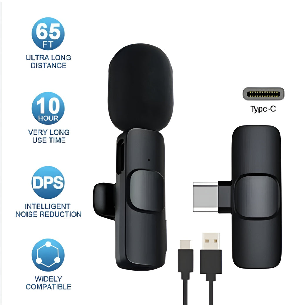 K8 Collar Wireless Microphone Type C Supported
