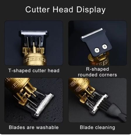 Metal Body -VINTAGE T9 Trimmer hair Trimmer for men shaver for men original Usb Rechargeable hair cutting machine metal body Beard Trimmer,