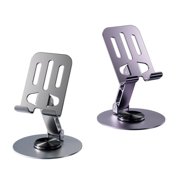 Mobile Stand – Mobile Phone Holder Broadcast Mobile Phone Holder 360 Degree Rotation Adjustment Folding Lazy Tablet Desktop Mobile Phone Holder – Stainless Steel – Random Color